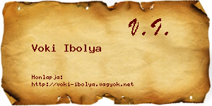 Voki Ibolya névjegykártya