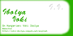 ibolya voki business card